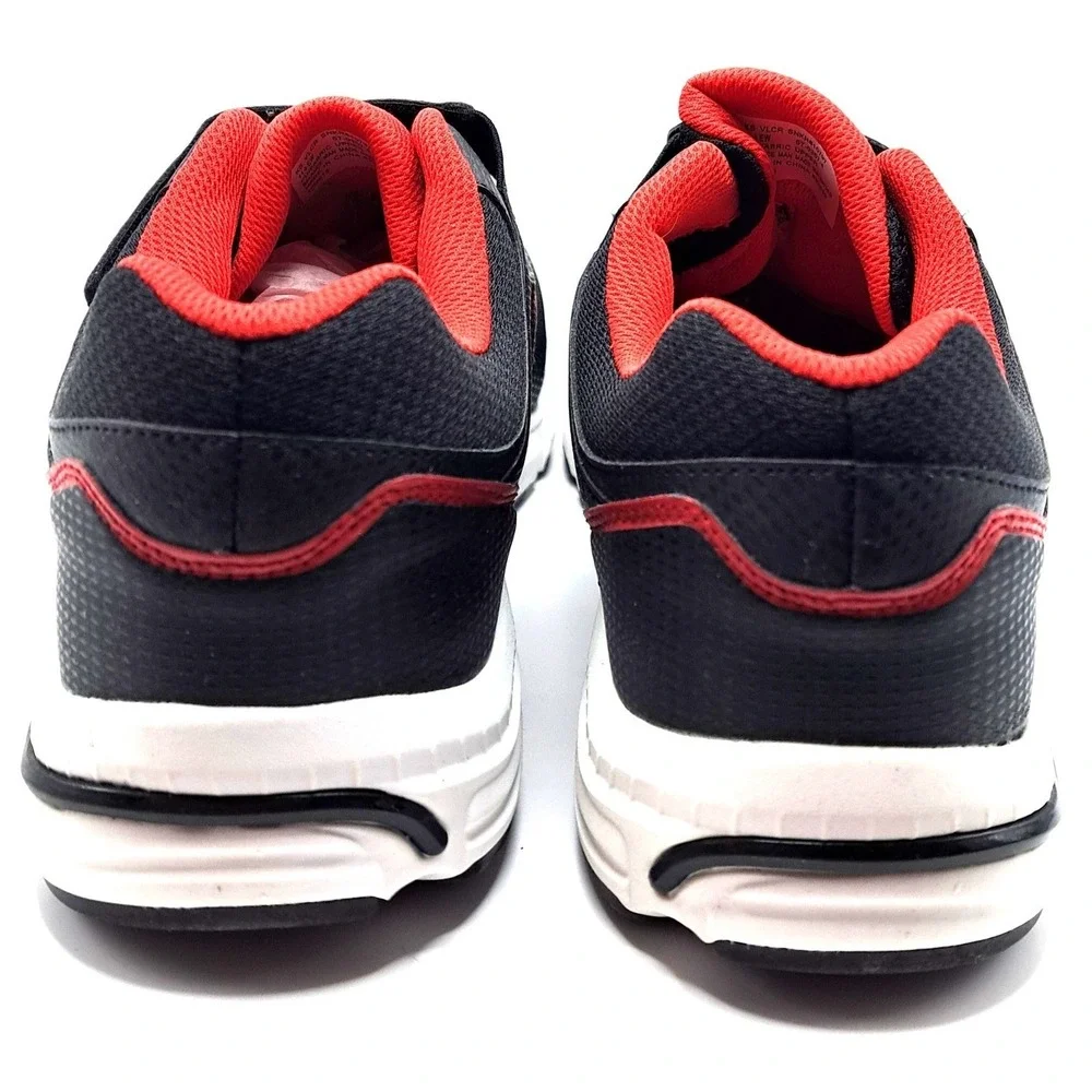 KingSize Athletic Sneakers NEW Mens Wide 11.5 EW Black Red Hook Loop